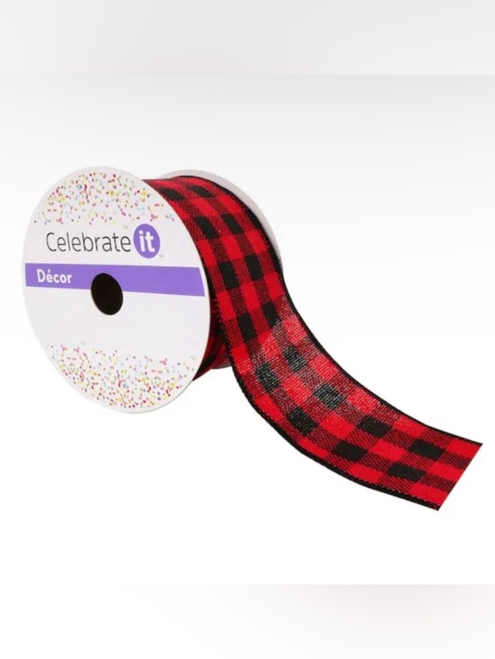 4 Rolls Celebrate It Buffalo Check Plaid Wired Ribbon 1.5” x 30’ NEW Wrapping